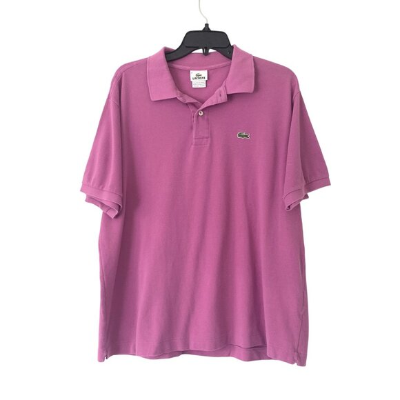 Lacoste Bundle Polo Shirt XL Purple & Gray Short Sleeve Classic Fit Cotton Croc - Picture 2 of 11